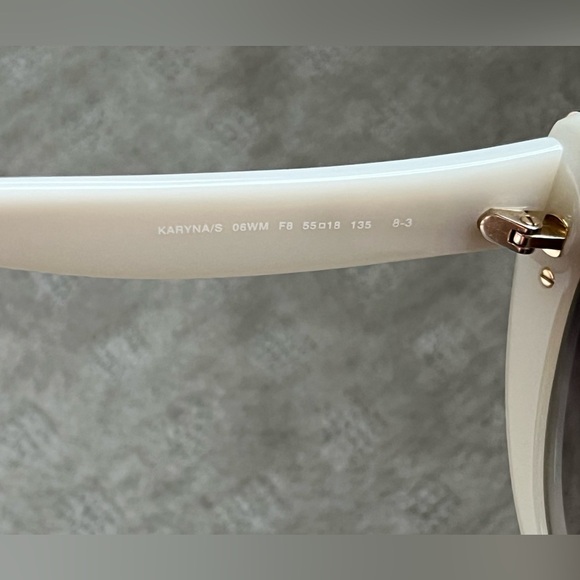 Kate Spade Cat Eye Retro Crystal Flowers White Sunglasses - Karyna - Picture 10 of 10